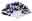 09002546: Eventail Tissu Papillon R23cm 1pc