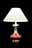 09120068: Lampe de table porcelaine