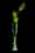 09120089: Lampataire 3 fleurs vertes