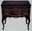 22222462: black painted on flower and bird pattern dressing table
