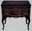 22222462: black painted on flower and bird pattern dressing table 